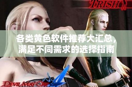 各类黄色软件推荐大汇总，满足不同需求的选择指南