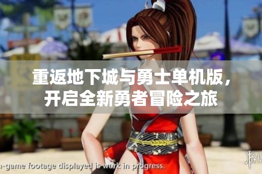 重返地下城与勇士单机版，开启全新勇者冒险之旅