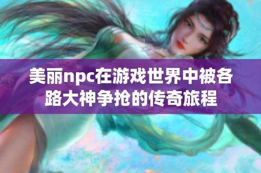 美丽npc在游戏世界中被各路大神争抢的传奇旅程