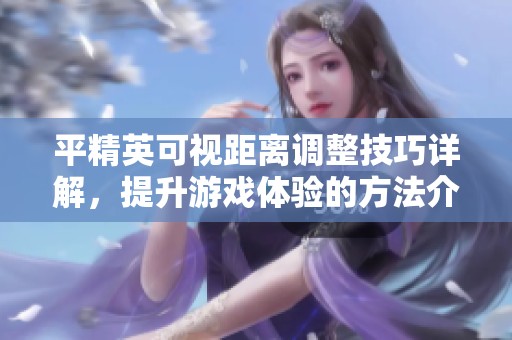 平精英可视距离调整技巧详解，提升游戏体验的方法介绍