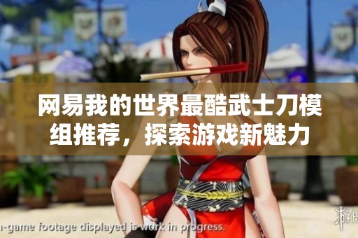 网易我的世界最酷武士刀模组推荐，探索游戏新魅力